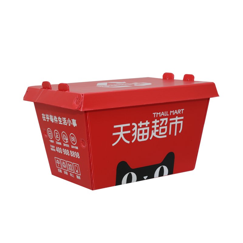 Corrugated plastic express delivery boxes containers custom size color design for packaging or logistic