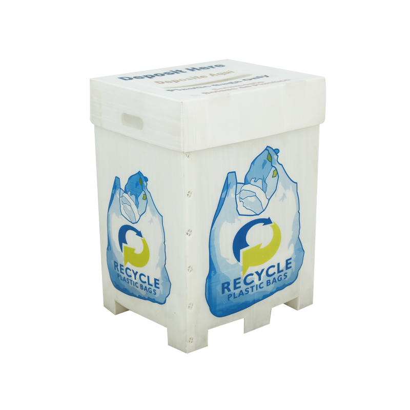 Corrugated plastic bins custom recyclers in required size color printing with or without lid